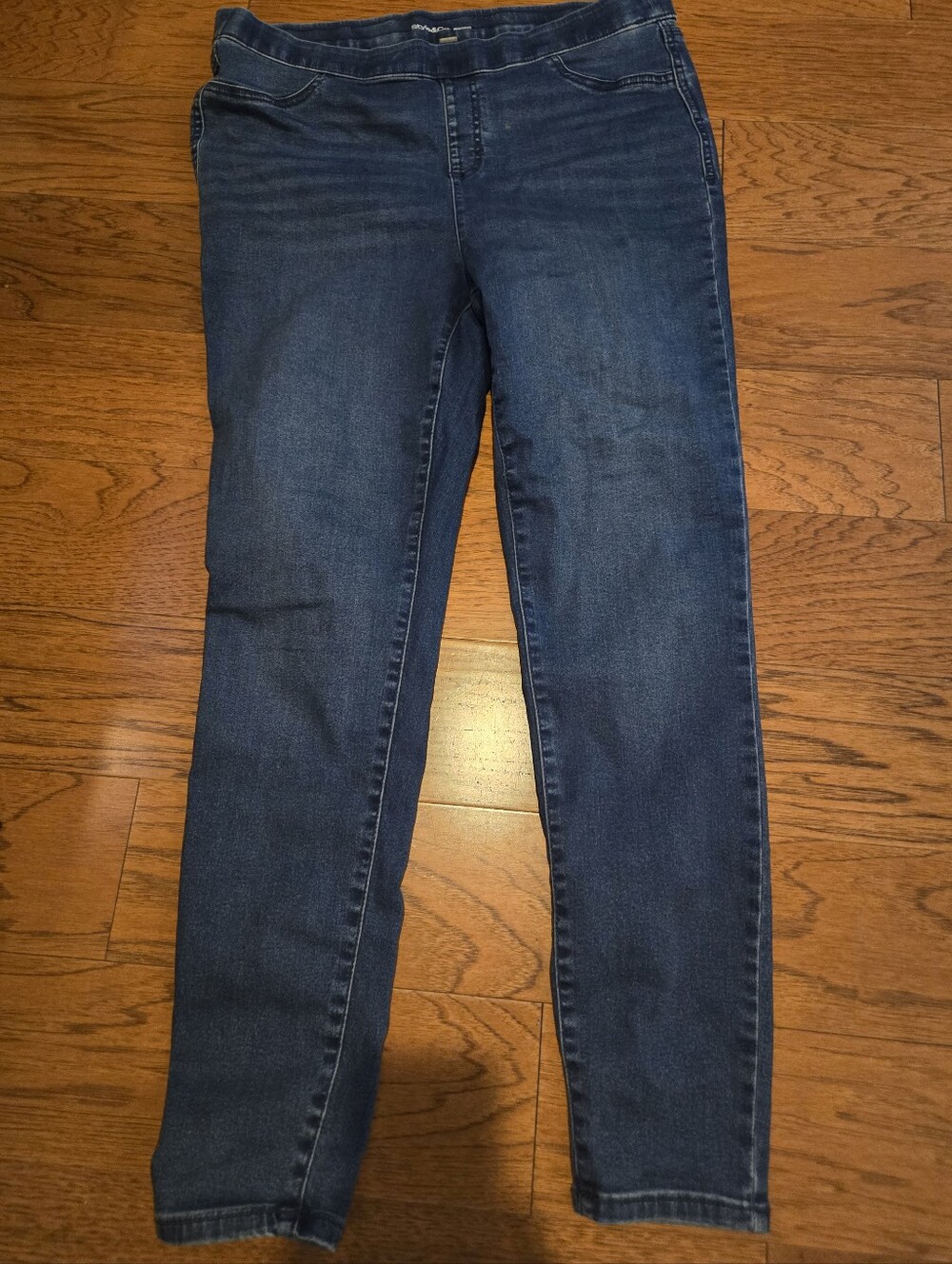 Style & Co. Women’s Dark Blue Stretch Denim Jeggings Size L, 30" Inseam